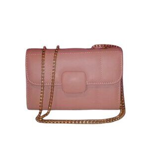 Pink purse | gold strap | adjustable